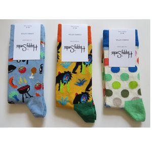 NWT Happy Socks Women Adults 3-Pack Mix Color - V3
